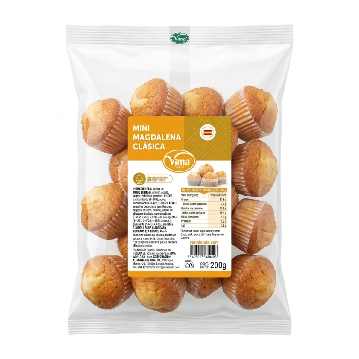 Mini Magdalenas Clásica Vima 200g