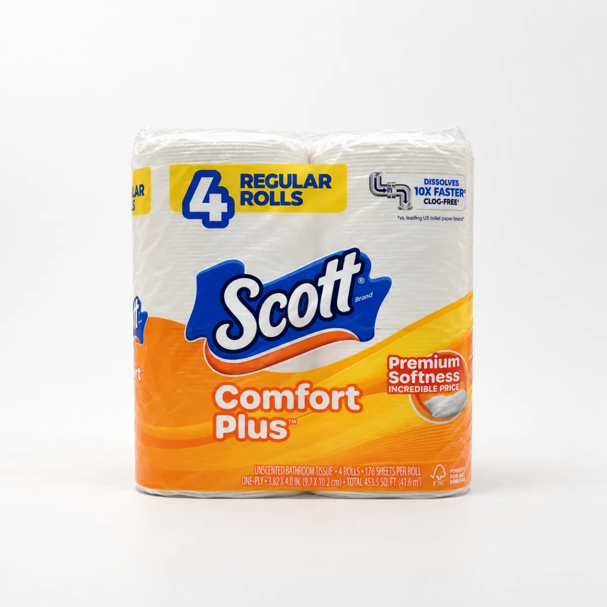 Papel Sanitario Scott Confort Plus 4u