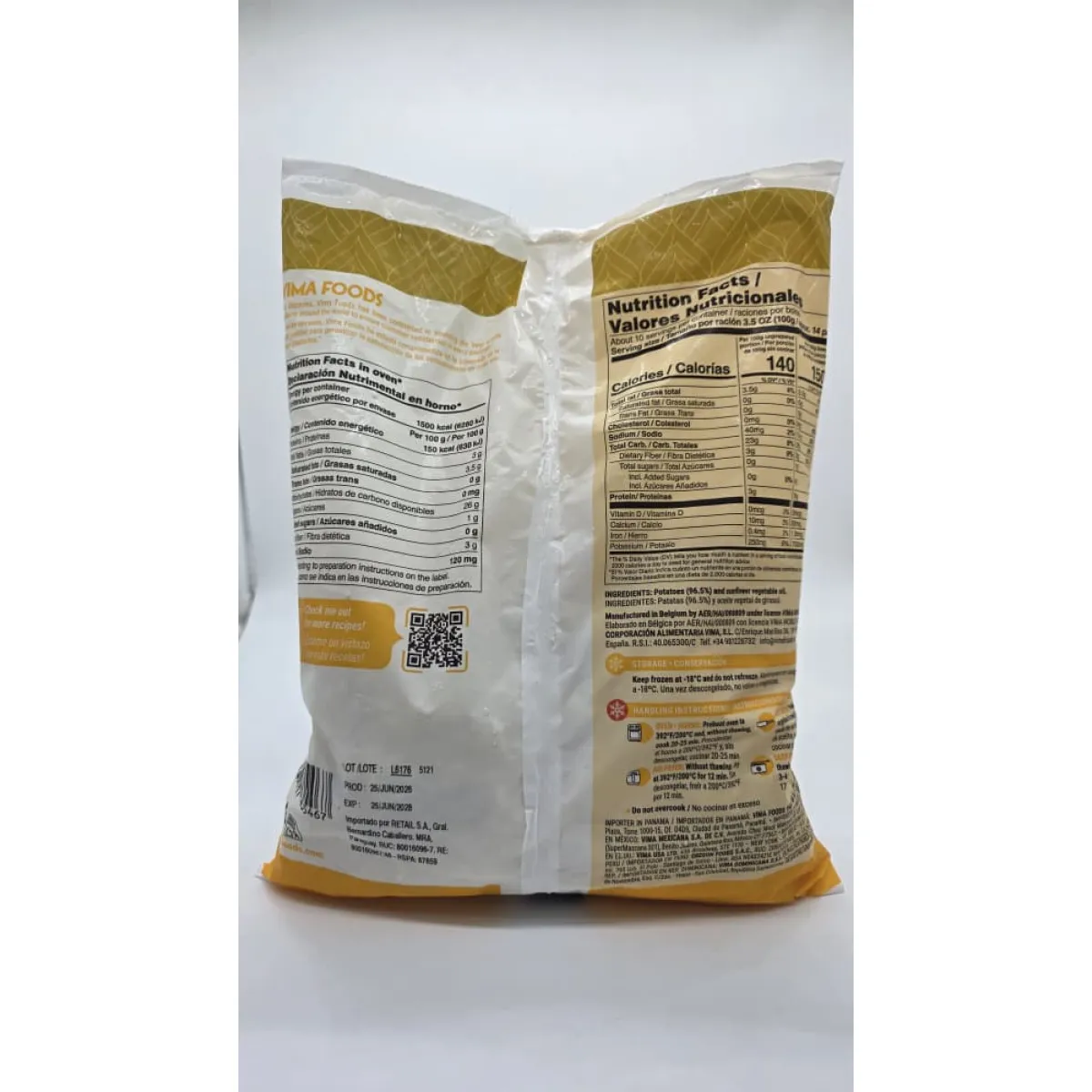 Papas prefritas 1 kg Vima — imagen 2