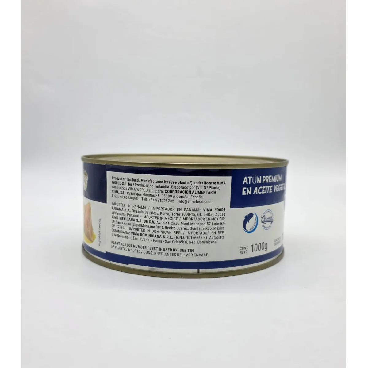 Atún en aceite vegetal premium 1000g Vima — imagen 2
