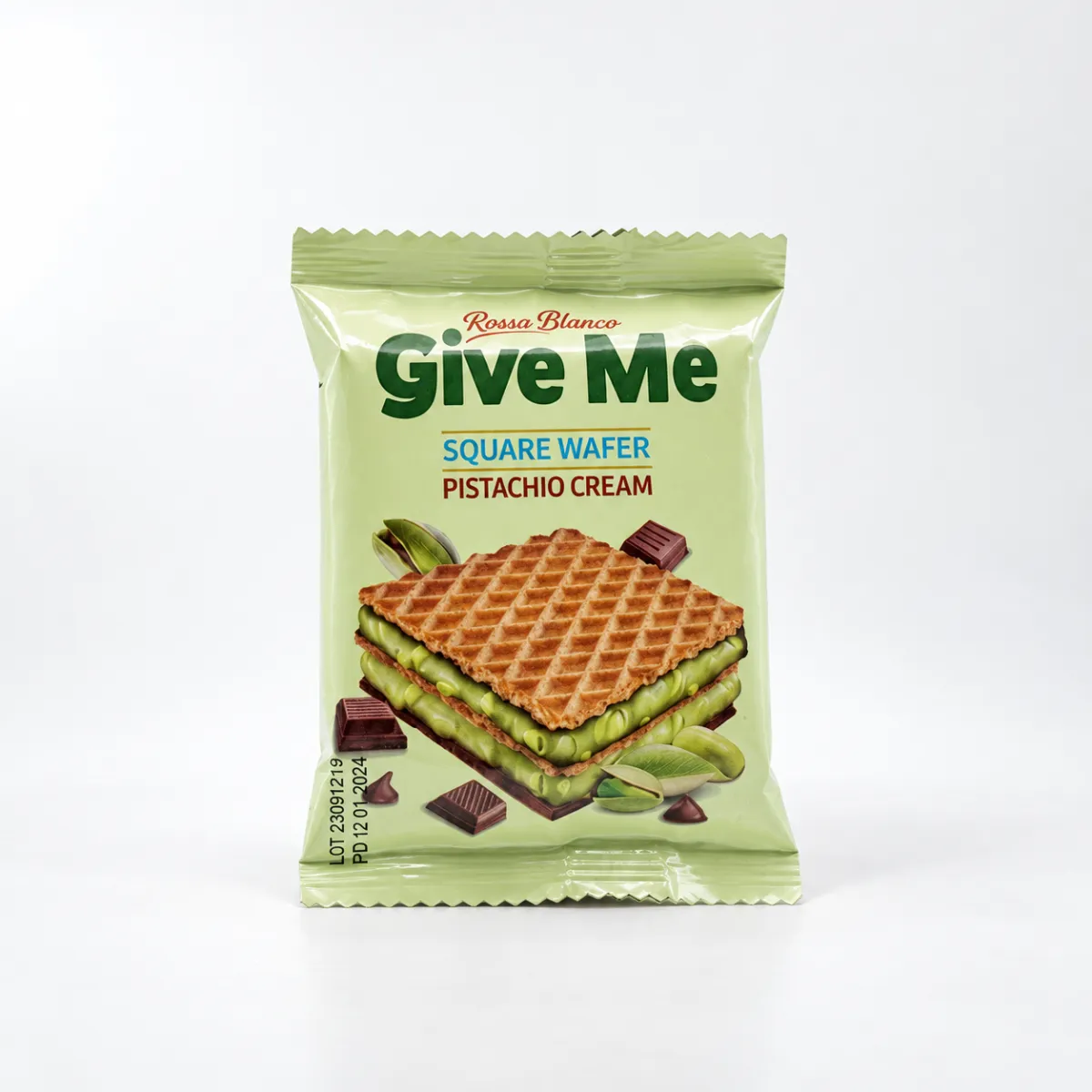Rossa Blanco Wafer Crema de Pistacho