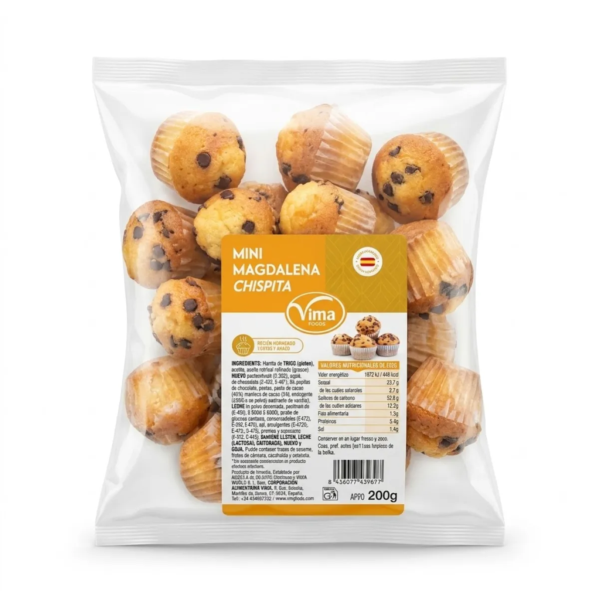 Mini Magdalenas Chispita Vima 200g